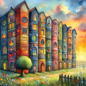 Yazz: Book Town (1023) vierkante puzzel