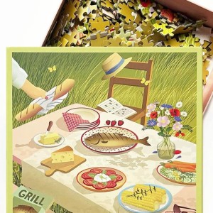 Vissevasse: Summer Table and Me (500) vierkante puzzel