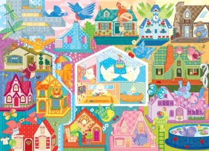 Cobble Hill: Rainbow Birdies (500XL) legpuzzel