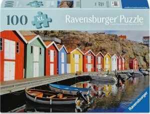 Ravensburger: Feel Well and Puzzle - Colorful Houses in Sweden (100XL) legpuzzel