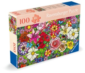 Ravensburger: Feel Well and Puzzle - Tiffany Flowers (100XL) legpuzzel