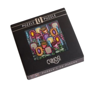 Curiosi: Flowers - Zilver (72) minipuzzel