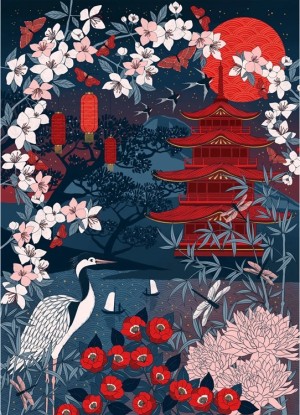 Gibsons: The Art File - Sakura Heights (1000) verticale puzzel