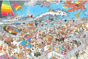 Jan van Haasteren: Op het Strand (1500) legpuzzel