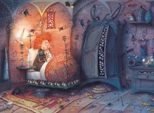 Grafika: Witch in Bed - Francois Ruyer (2000) legpuzzel