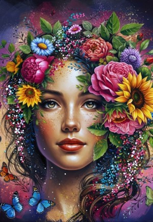 Alipson: Blooming Lady (1000) verticale puzzel