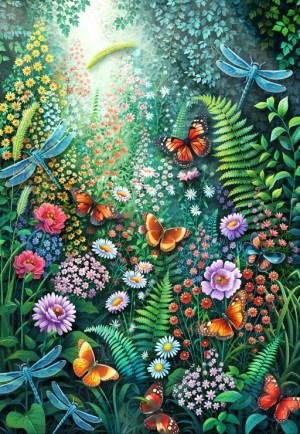 Alipson: Butterflies in the Garden (1000) verticale puzzel