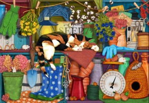 Bluebird: Potting Shed Pals (1000) legpuzzel