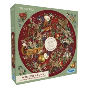 Gibsons: The Art File - Winter Story (500) ronde puzzel