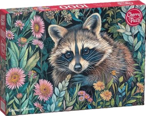 Cherry Pazzi: Raccoon in Flowers (1000) legpuzzel