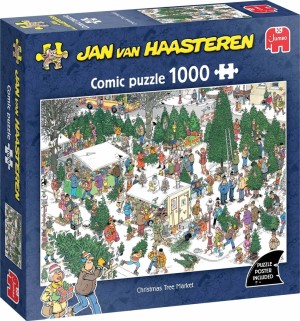 Jan van Haasteren: Christmas Tree Market (1000) kerstpuzzel