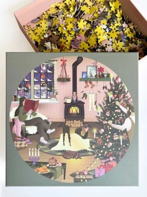 Vissevasse: Wonderful Christmastime (1000) ronde kerstpuzzel
