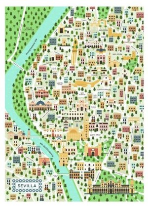 Ravensburger: Map of Seville (1000) verticale puzzel