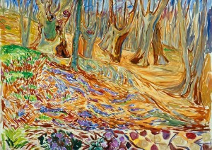 Art by Bluebird: Elm Forest in Spring (1000) kunstpuzzel