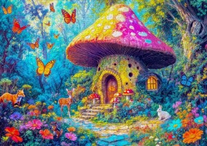 Enjoy: Mushroom Cottage (1000) legpuzzel