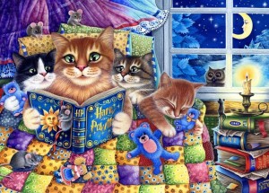 Bluebird: Kitten Bedtime Stories (300XL) puzzel