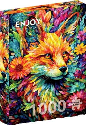 Enjoy: Flower Garden Fox (1000) verticale puzzel