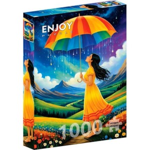 Enjoy: Rainbow Umbrella (1000) verticale puzzel