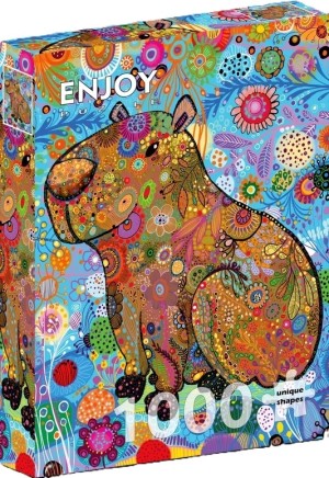 Enjoy: Patterned Capybara (1000) verticale puzzel