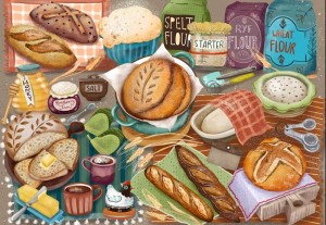 Grafika: Home Bread Baking (1000) legpuzzel