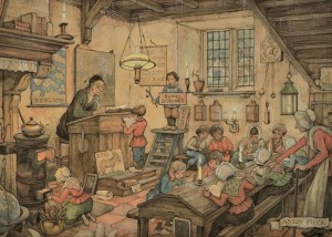 Puzzelman: Anton Pieck - Het Klaslokaal (1000) legpuzzel