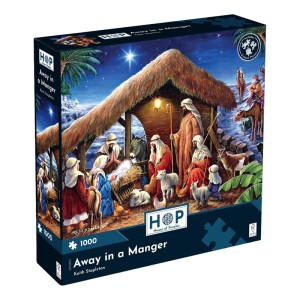 House of Puzzles: Away in a Manger (1000) kerstpuzzel