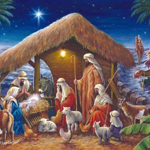 House of Puzzles: Away in a Manger (1000) kerstpuzzel