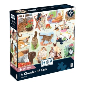 House of Puzzles: A Clowder of Cats (500BIG) kattenpuzzel