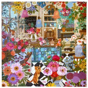 Eeboo: English Flower Shop (1000) vierkante puzzel