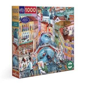 Eeboo: Artists in Venice (1000) vierkante puzzel