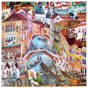 Eeboo: Artists in Venice (1000) vierkante puzzel
