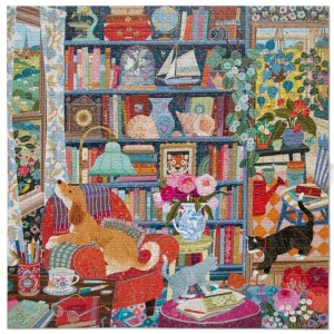 Eeboo: English Cottage Library (1000) vierkante puzzel