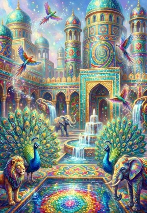 Bluebird: The Mosaique Palace (1000) verticale puzzel