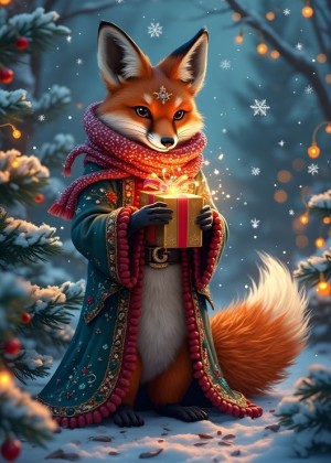 Bluebird: The Fox's Christmas Gift (300XL) kerstpuzzel