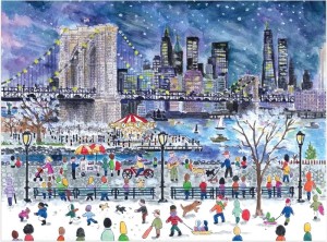 Galison: Snowfall over New York City (1000) winterpuzzel