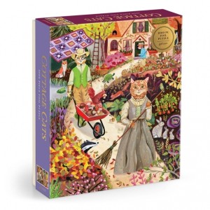 Galison: Cottage Cats (1000) verticale puzzel