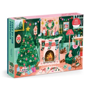 Galison: Cozy by the Fireplace (1000) kerstpuzzel