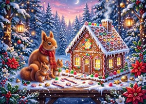 Bluebird: A Gourmet Christmas for the Squirrels (500) kerstpuzzel