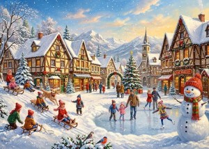 Cherry Pazzi: Snowglow Village (300XL) kerstpuzzel