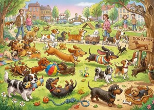 Cherry Pazzi: Bark in the Park (300XL) hondenpuzzel