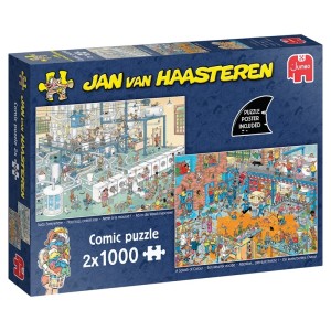 Jan van Haasteren: Hop Hop overal Sop - Een Kleurrijk Zooitje (2x1000) puzzels