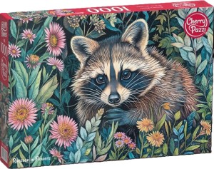 Cherry Pazzi: Raccoon in Flowers (1000) legpuzzel