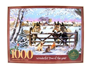Perfect Gift: Donkeys in Winter (1000) winterpuzzel