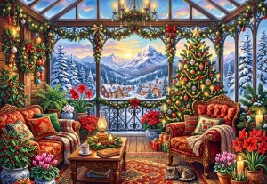 Alipson: Christmas in the Middle of the Mountains (1000) kerstpuzzel