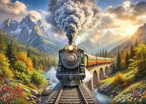 Cherry Pazzi: The Golden Express (1000) treinpuzzel