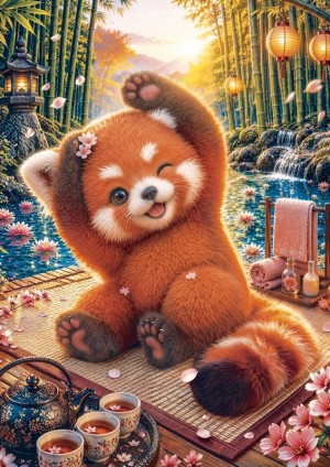 Trefl: Cute Red Panda (500) verticale puzzel