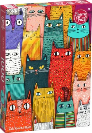 Cherry Pazzi: Cats Rule the World (1000) verticale puzzel