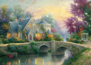 Schmidt: Thomas Kinkade - Lamplight Manor (3000) legpuzzel