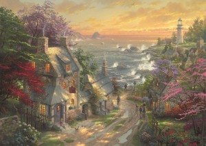 Schmidt: Thomas Kinkade - The Village Lighthouse (3000) legpuzzel