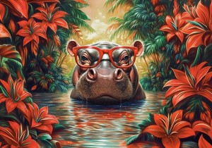 Castorland: Hippo Relaxation (500) legpuzzel